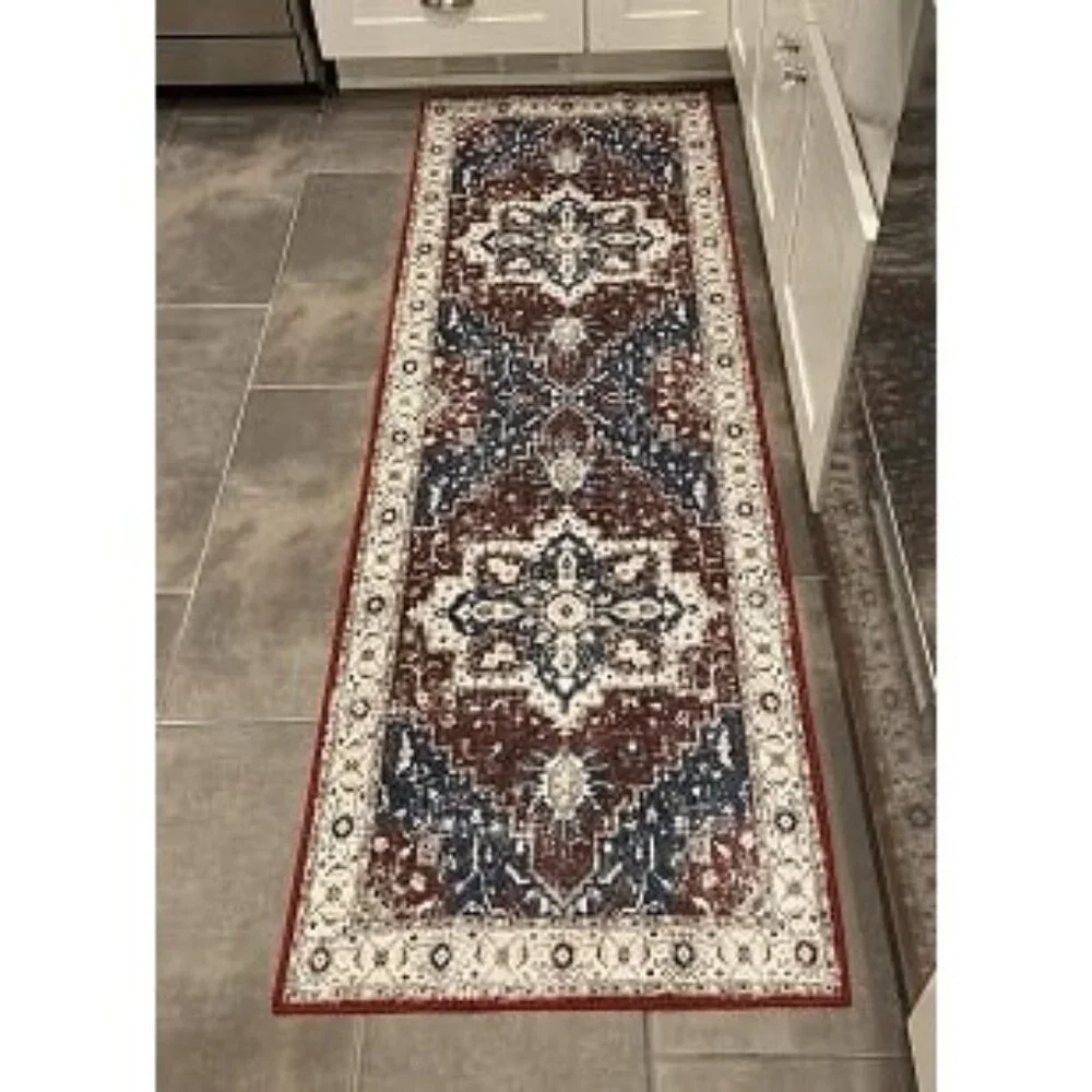 New Runner Rug 2x6 Bohemian Tribal Hallway Rug Kitchen Rug Washable Rug Floral